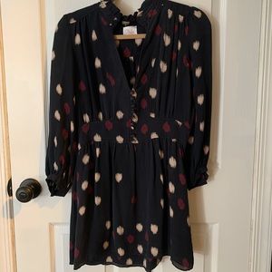Parker trumpet sleeve blouse tunic dress
